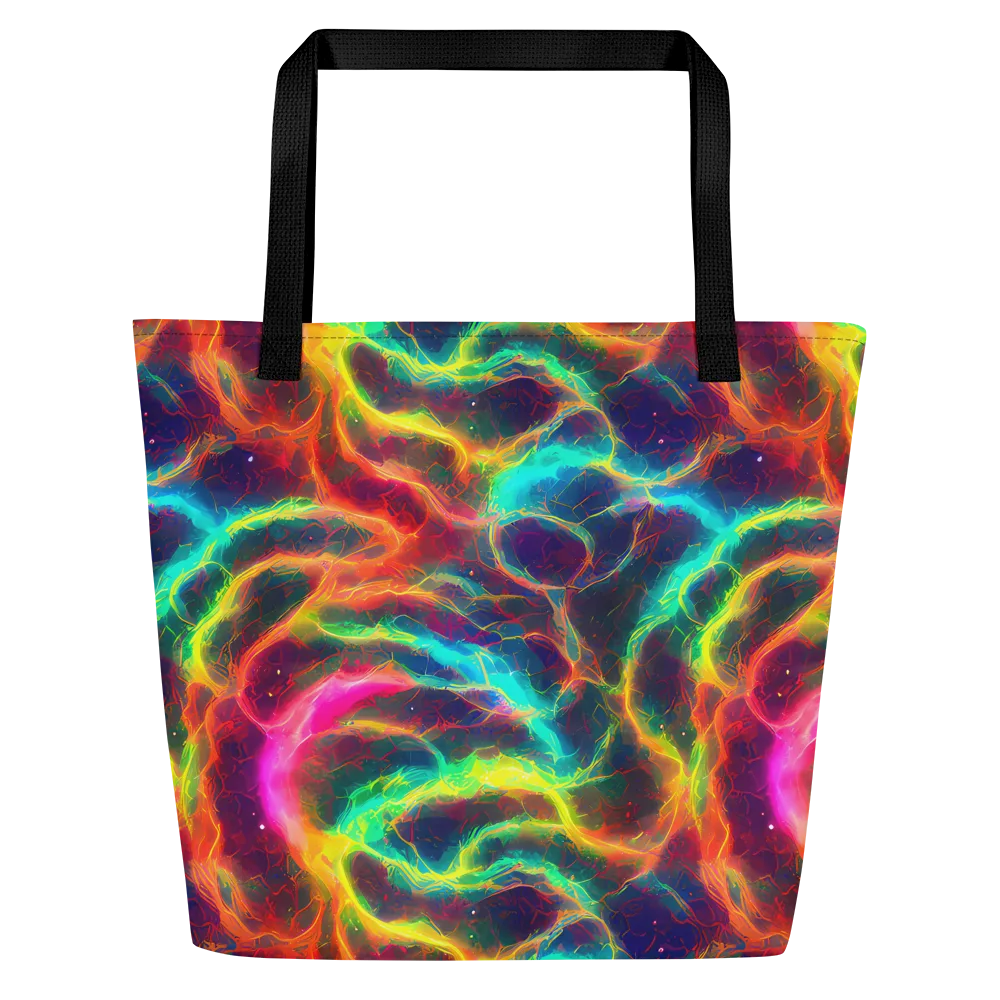 Hypercolor Tides on Large Tote Bag W/ Pocket — Front