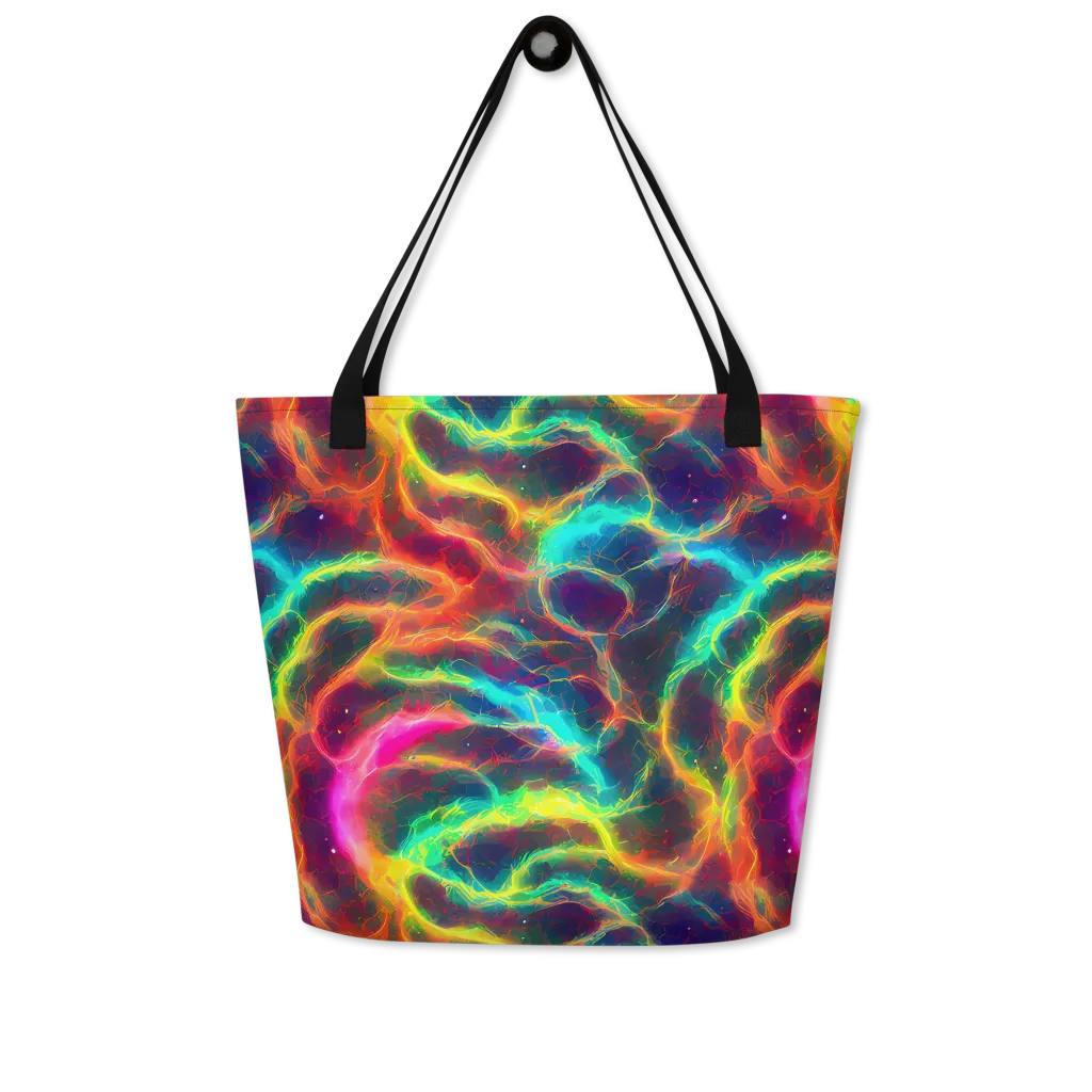 Hypercolor Tides on Large Tote Bag W/ Pocket — Front