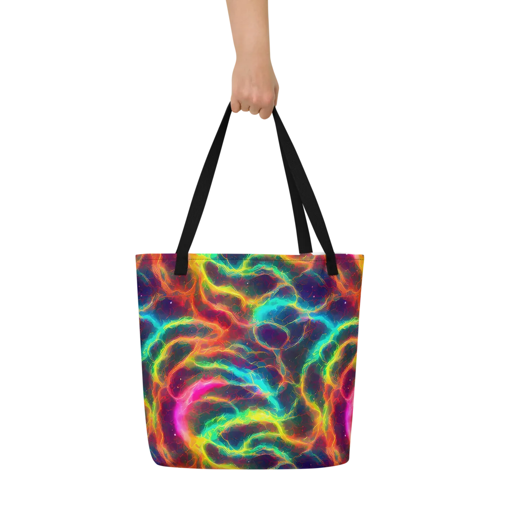 Hypercolor Tides on Large Tote Bag W/ Pocket — Front