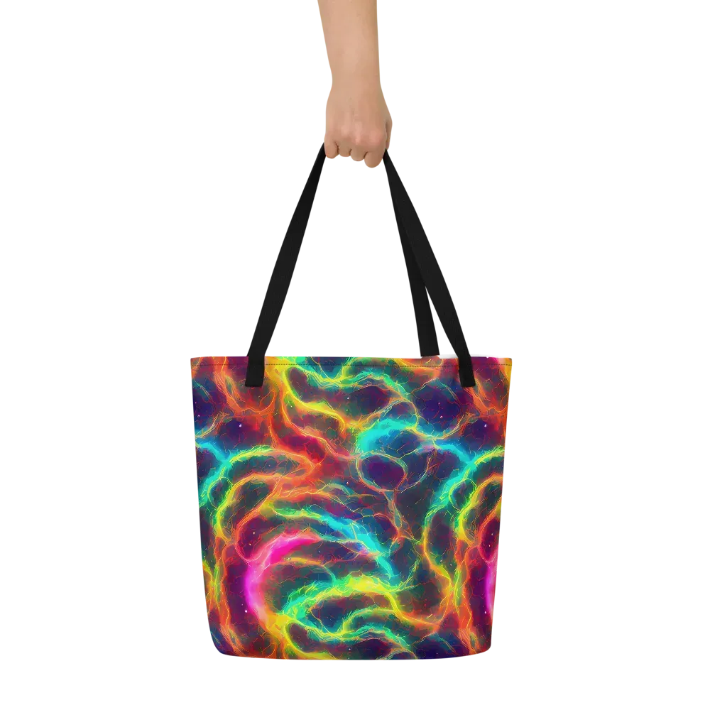 Hypercolor Tides on Large Tote Bag W/ Pocket — Front