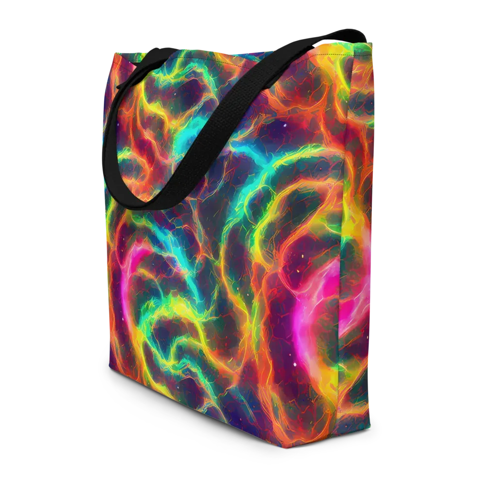 Hypercolor Tides on Large Tote Bag W/ Pocket — Front