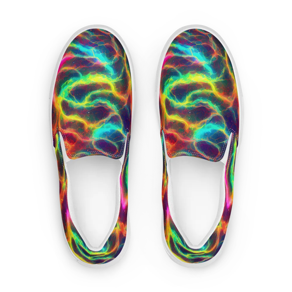 Hypercolor Tides on Women's Slip-On Canvas Shoes — Front
