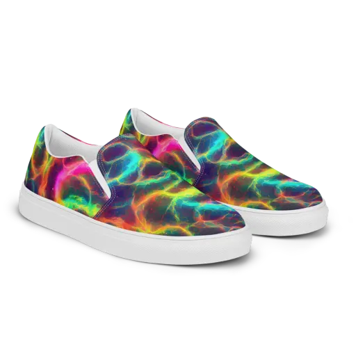 Hypercolor Tides on a Women's Slip-On Canvas Shoes