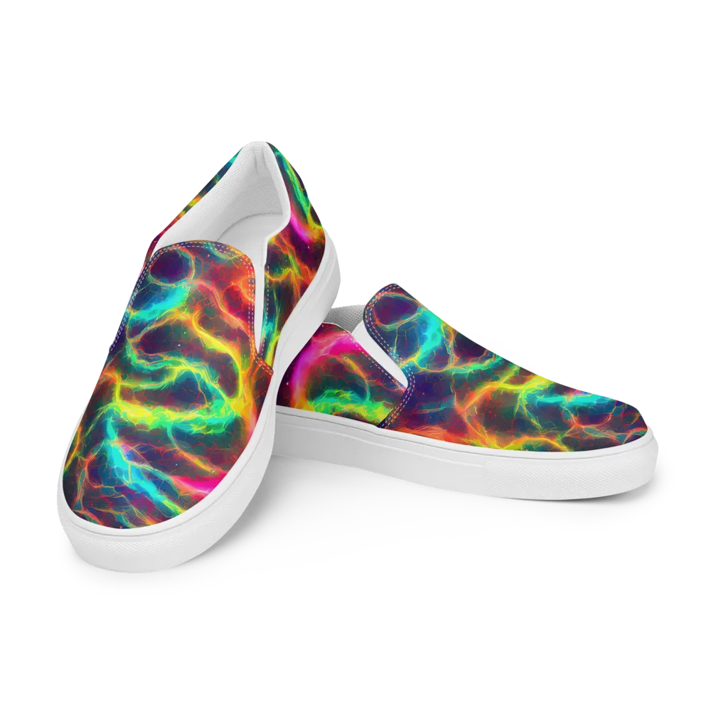 Hypercolor Tides on Women's Slip-On Canvas Shoes — Left Front