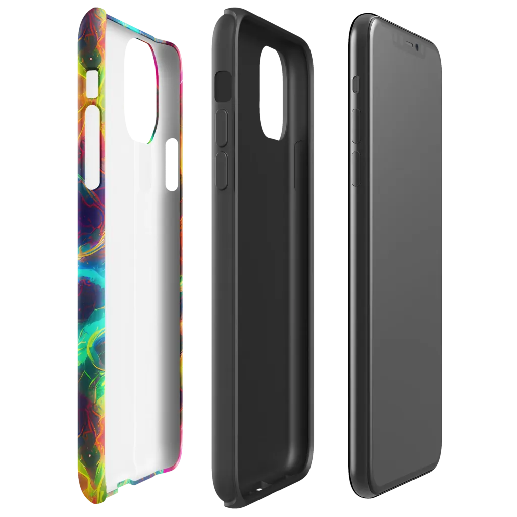 Hypercolor Tides on Tough Case for iPhone® — Right