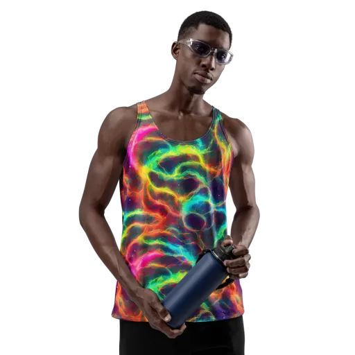 Hypercolor Tides on a Men's Tank Top