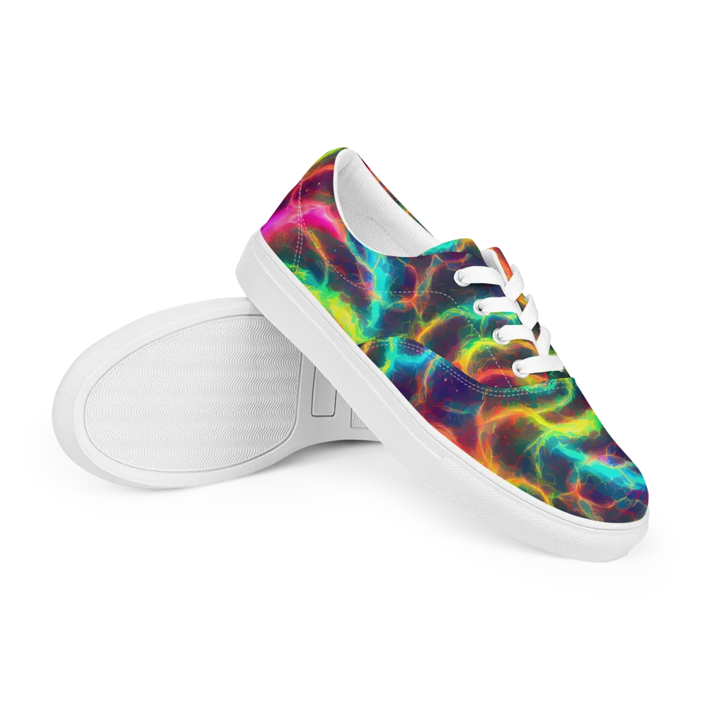 Hypercolor Tides on Men's Lace-Up Canvas Shoes — Right Front
