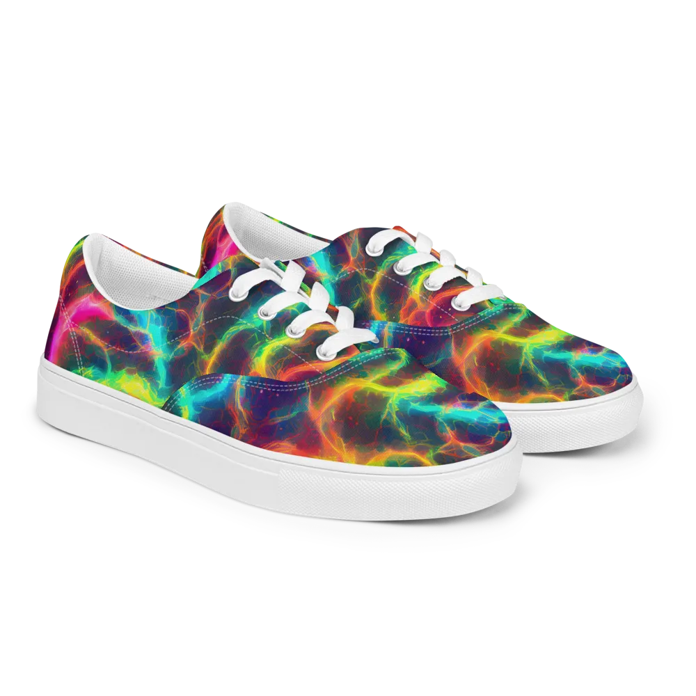 Hypercolor Tides on Men's Lace-Up Canvas Shoes — Right Front