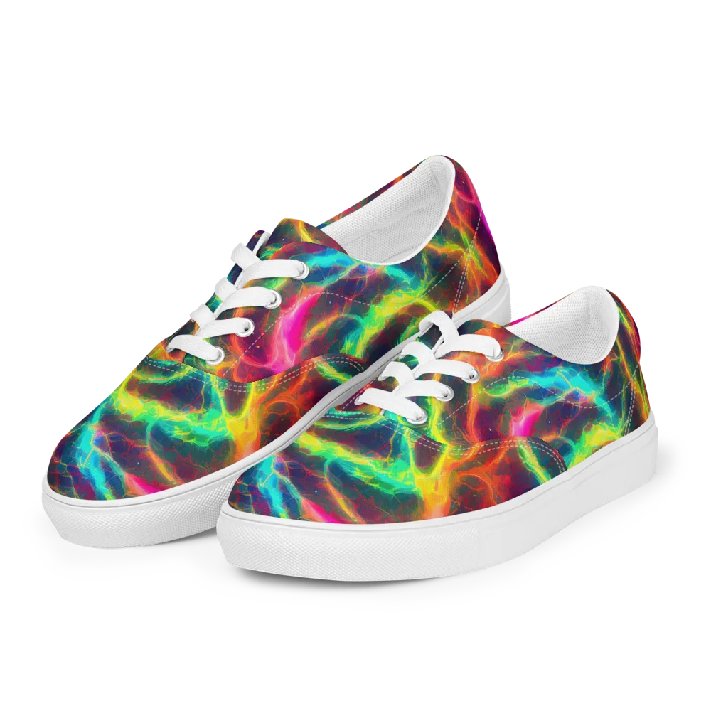 Hypercolor Tides on Men's Lace-Up Canvas Shoes — Left Front