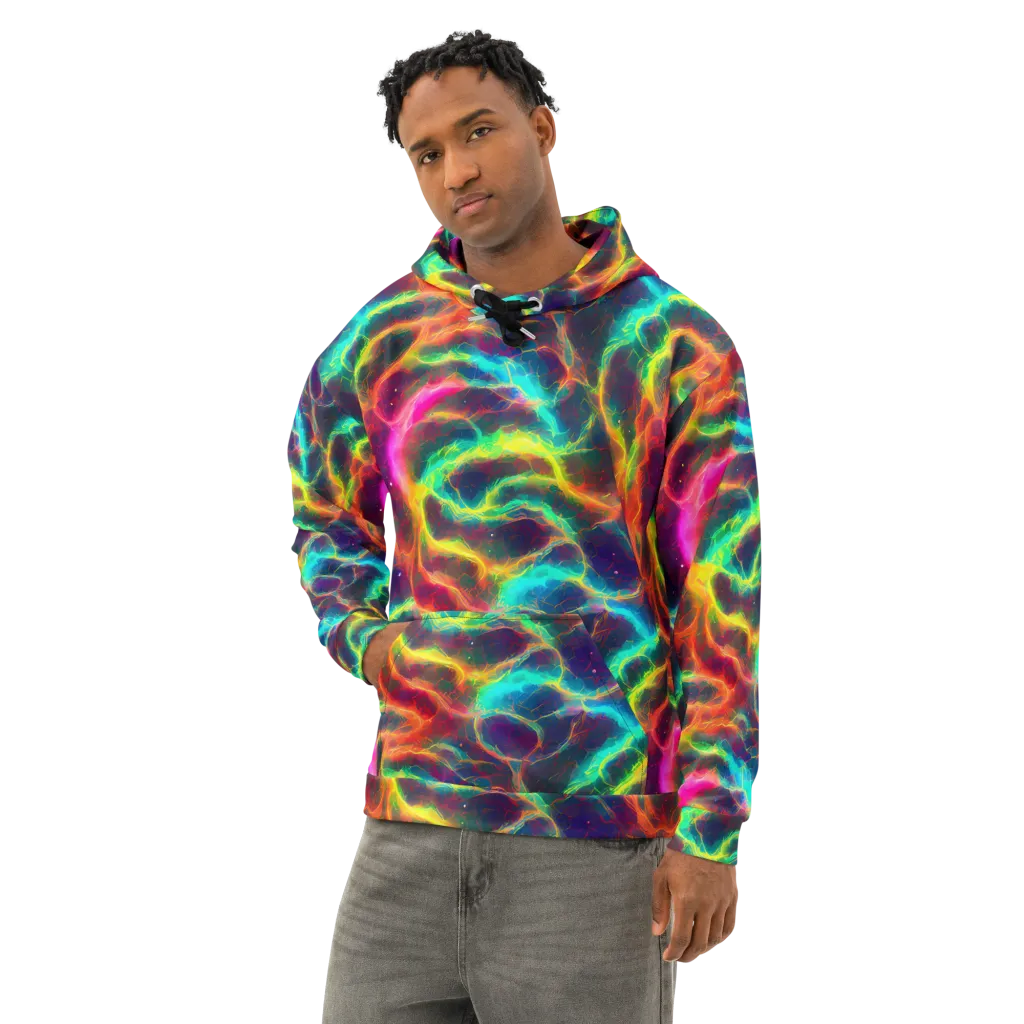 Hypercolor Tides on Cotton Hoodie — Left Front