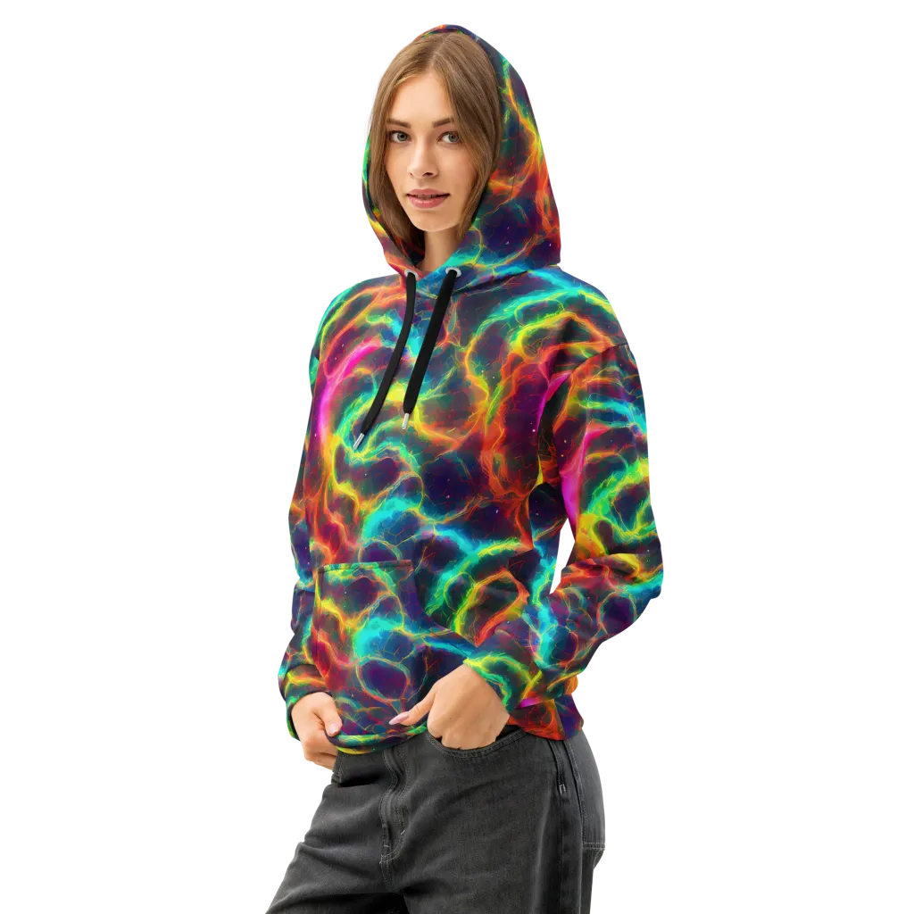 Hypercolor Tides on Cotton Hoodie — Left Front