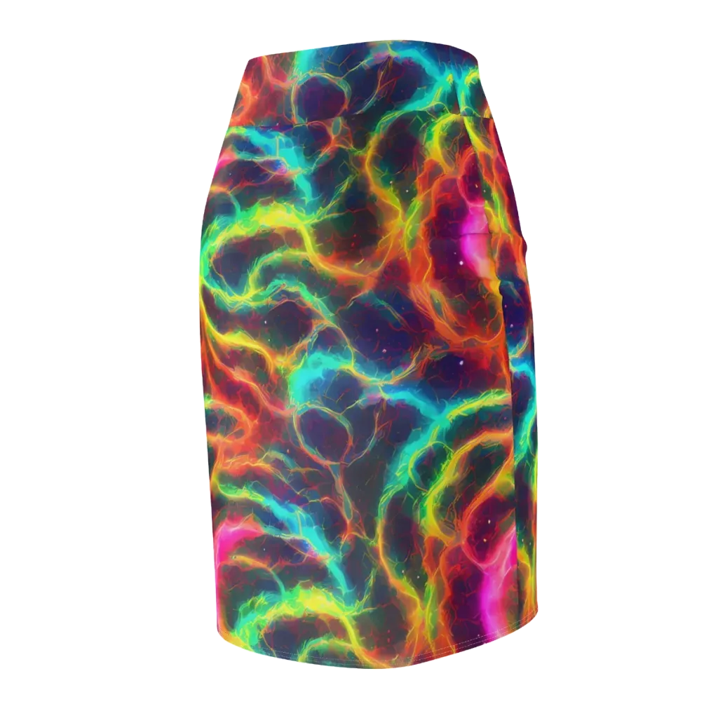 Hypercolor Tides on Pencil Skirt — Back Side