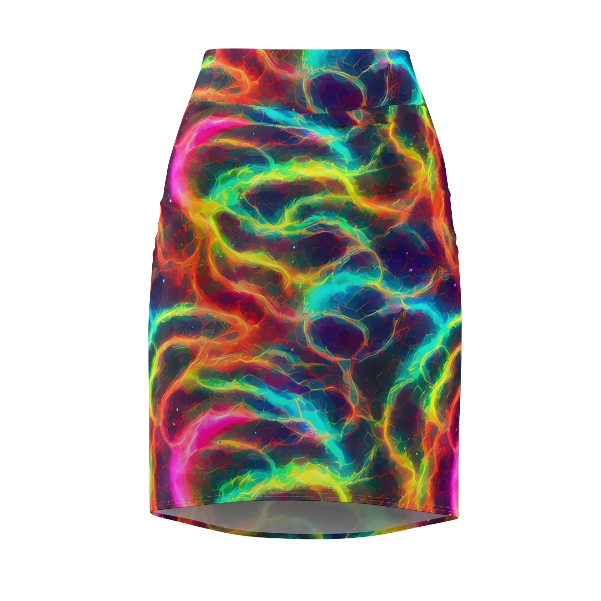 Hypercolor Tides on Pencil Skirt — Front