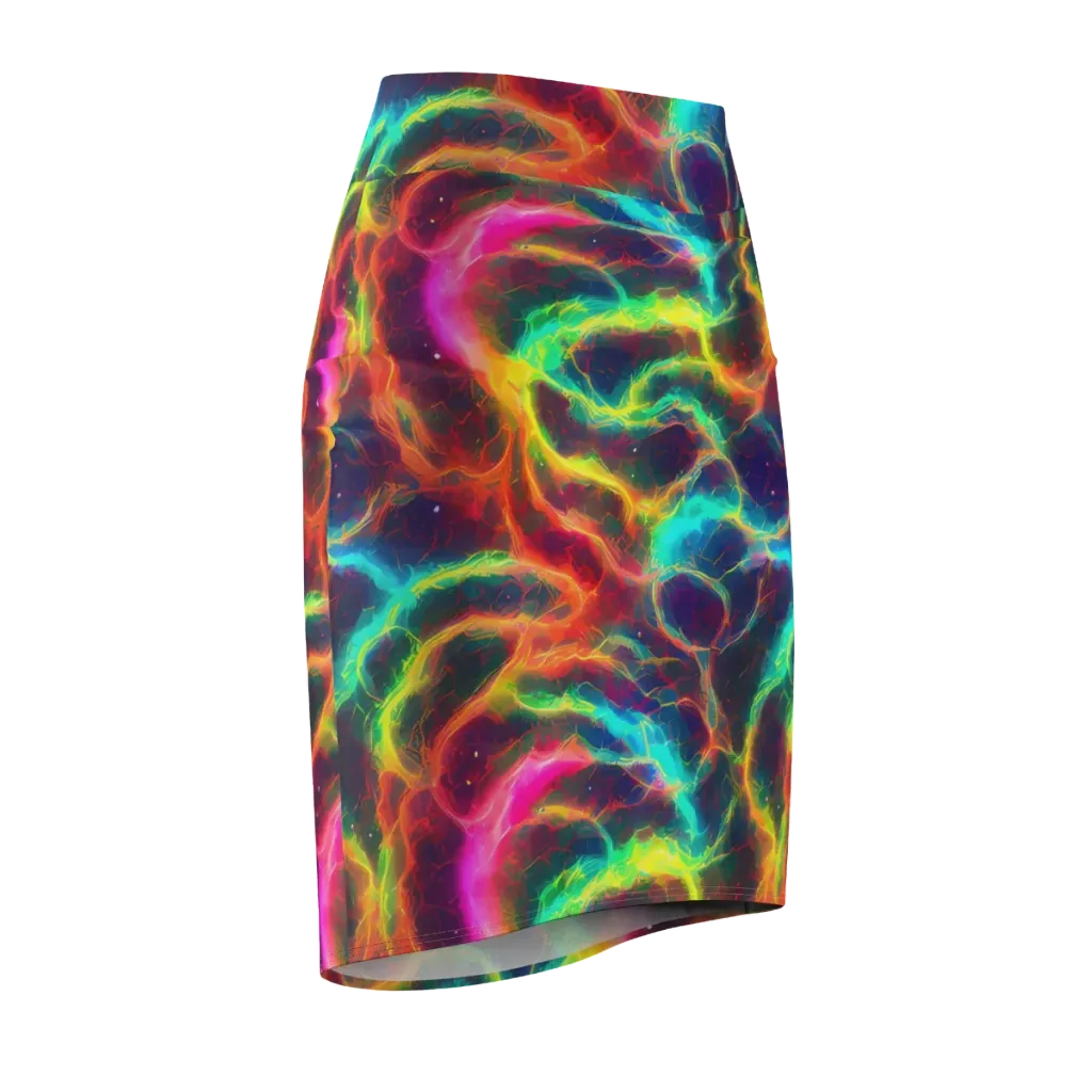 Hypercolor Tides on Pencil Skirt — Front Side