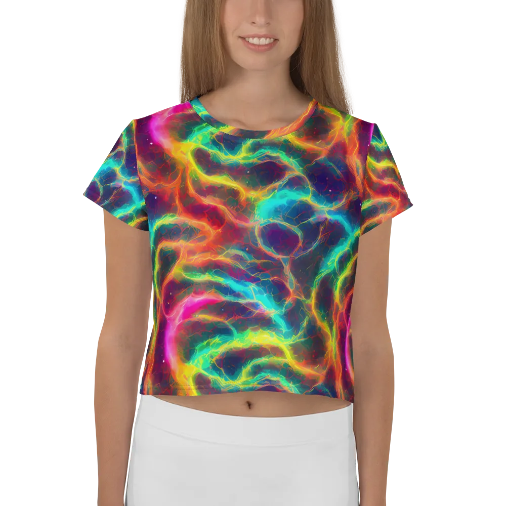 Hypercolor Tides on Crop Tee — Front