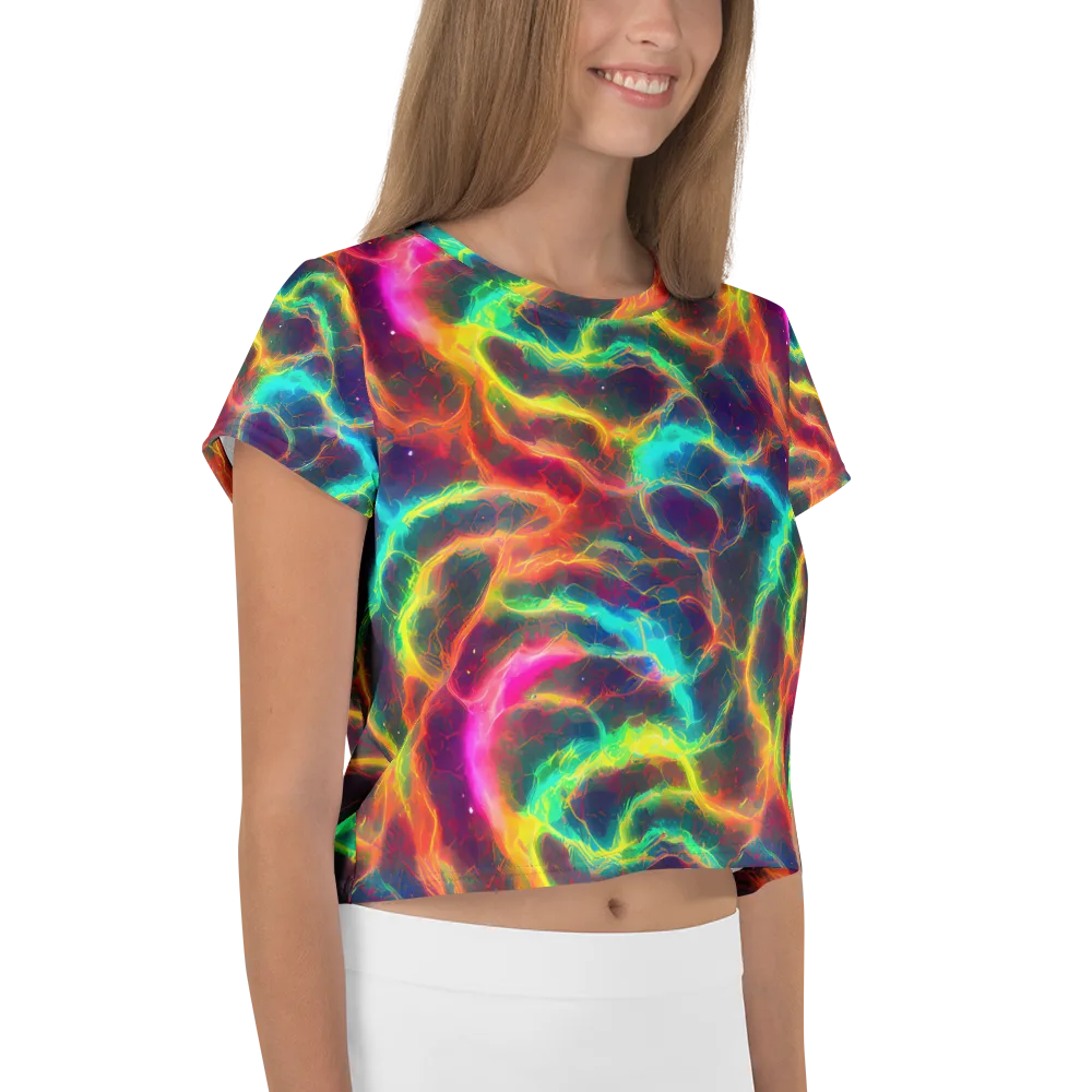 Hypercolor Tides on Crop Tee — Right