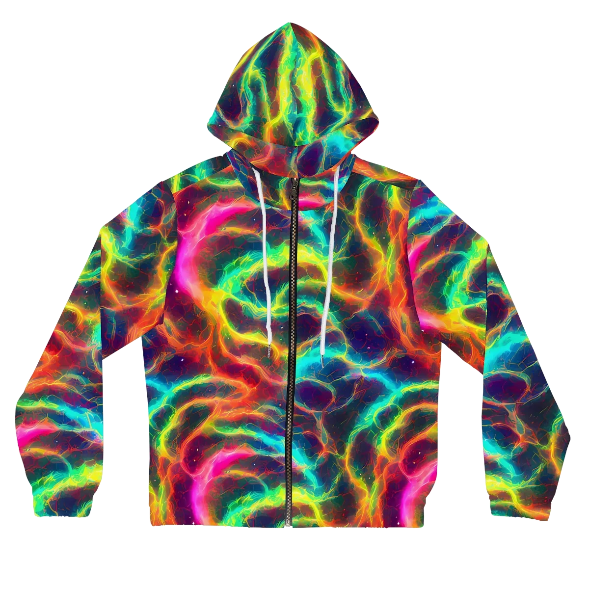 Hypercolor Tides on Women's Full-Zip Hoodie — Front