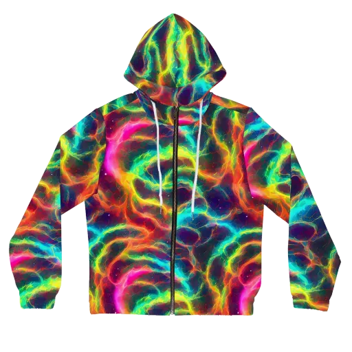 Hypercolor Tides on a Women's Full-Zip Hoodie