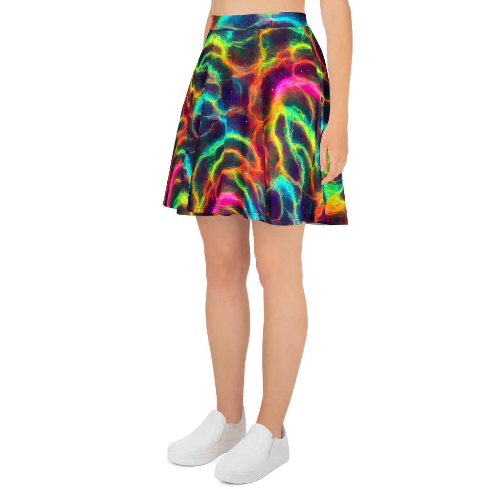 Hypercolor Tides on Skater Skirt — Left