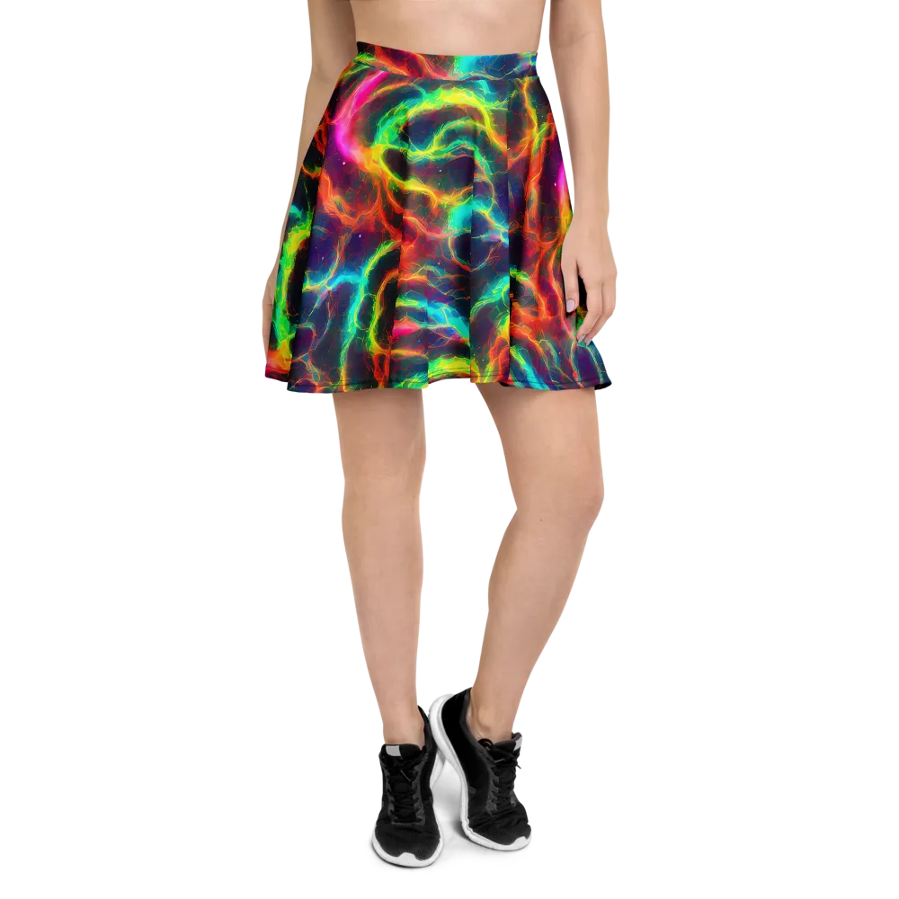Hypercolor Tides on Skater Skirt — Front