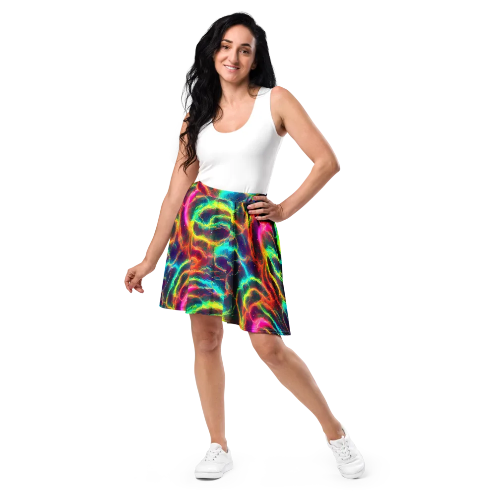 Hypercolor Tides on Skater Skirt — Front