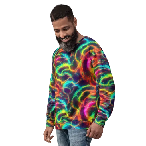 Hypercolor Tides on a Sweatshirt