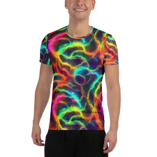 Hypercolor Tides on a Men's Athletic T-Shirt