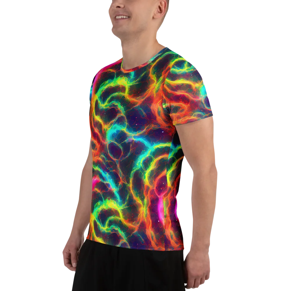 Hypercolor Tides on Men's Athletic T-Shirt — Left