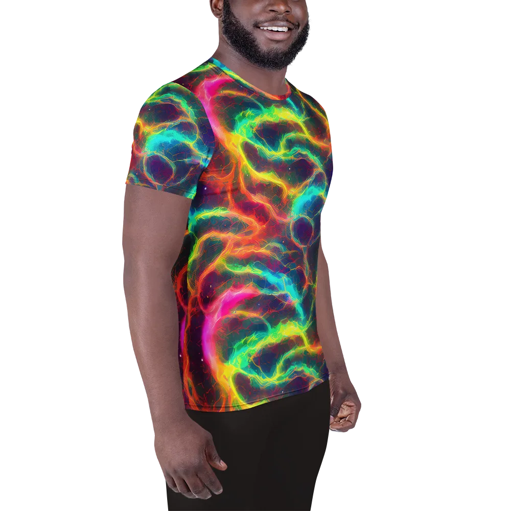 Hypercolor Tides on Men's Athletic T-Shirt — Right