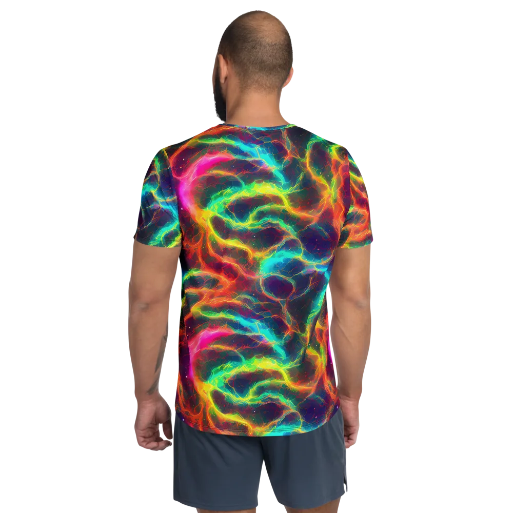 Hypercolor Tides on Men's Athletic T-Shirt — Back