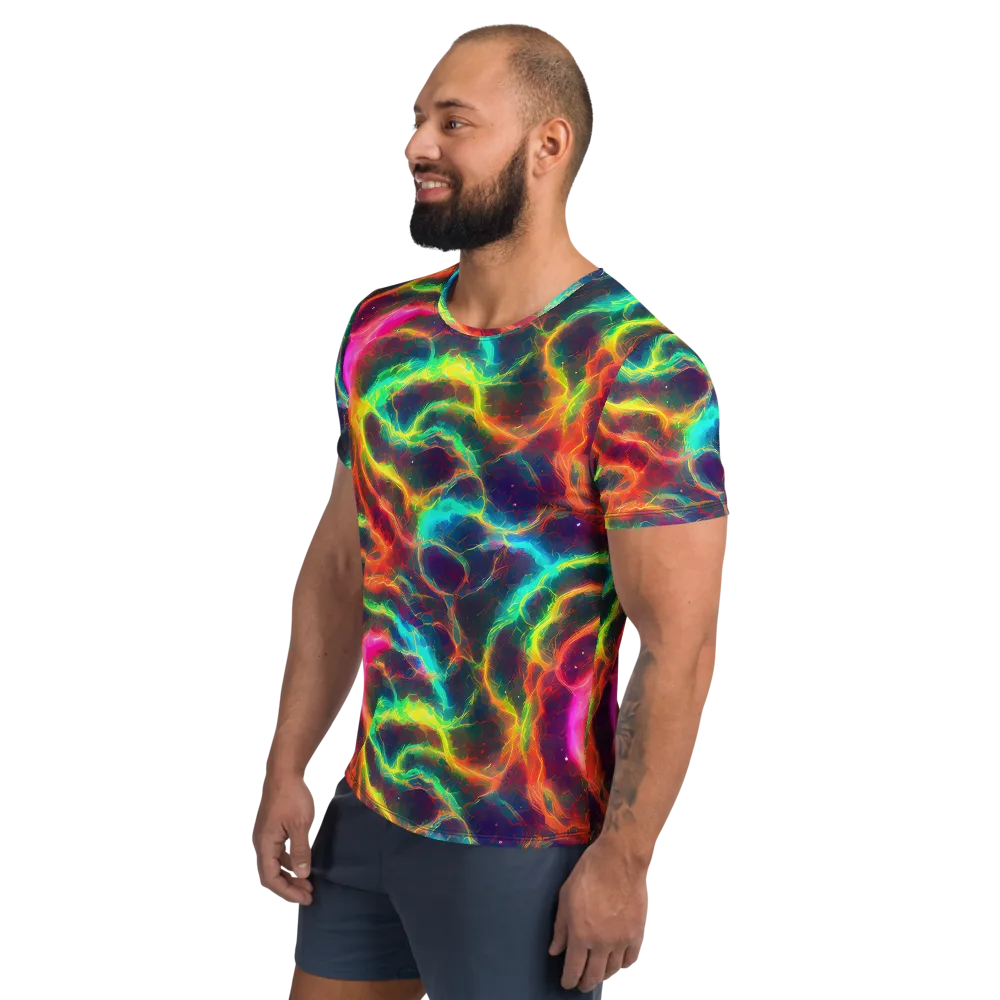 Hypercolor Tides on Men's Athletic T-Shirt — Left