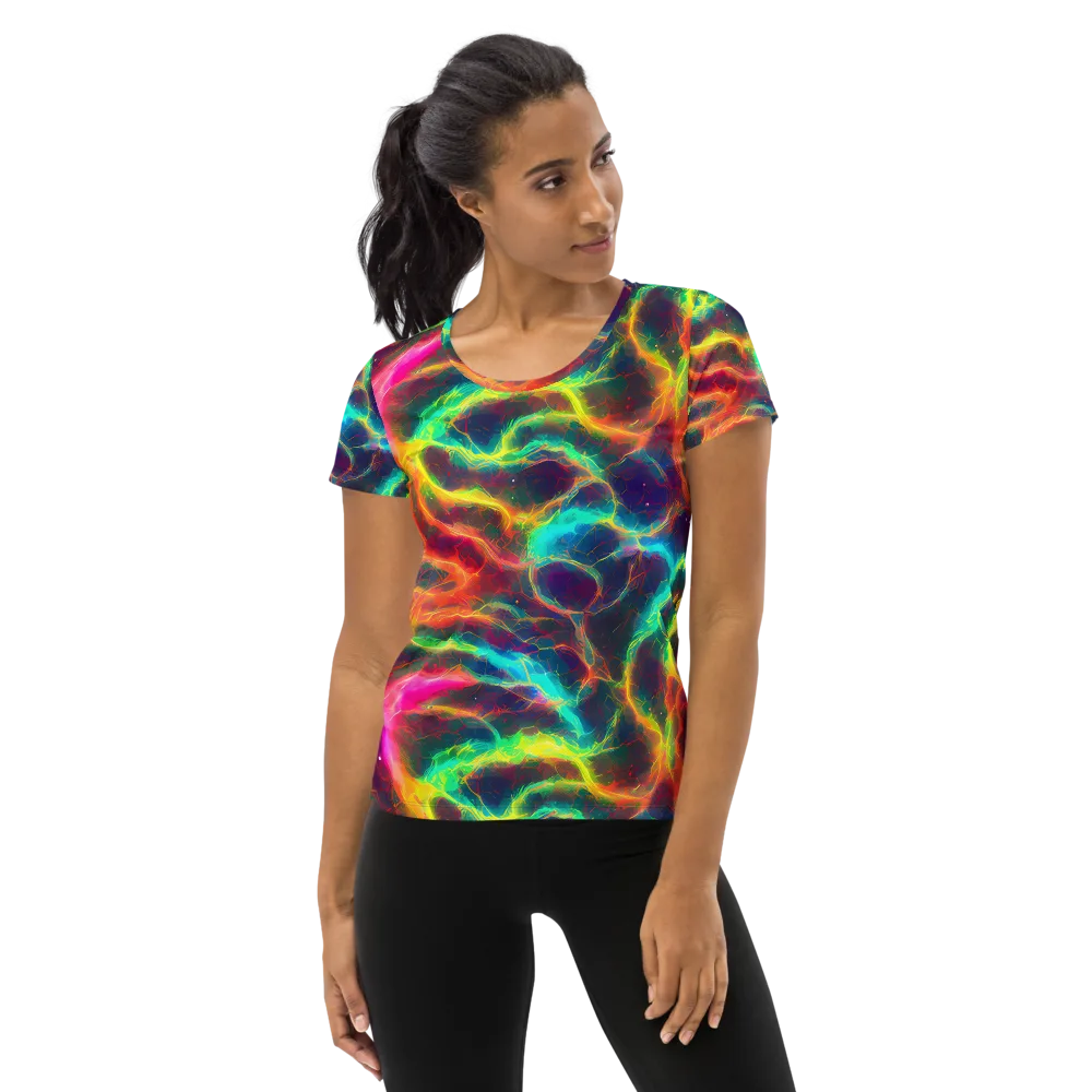 Hypercolor Tides on Women's Athletic T-Shirt — Front