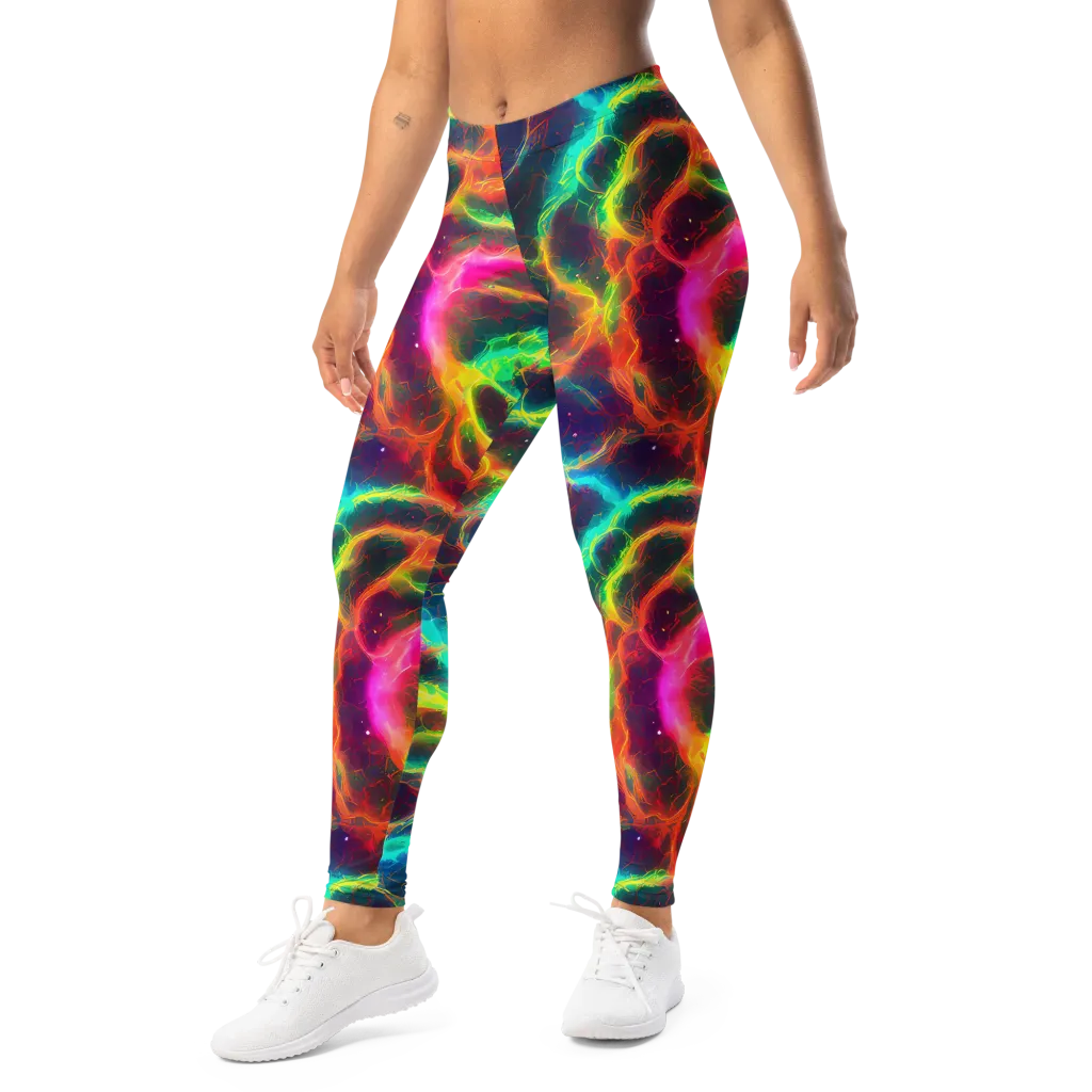 Hypercolor Tides on Leggings — Left Front