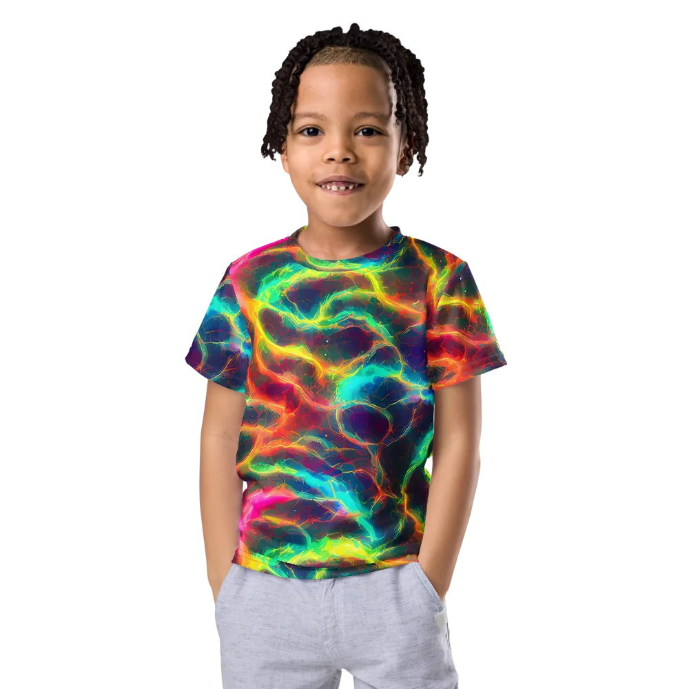 Hypercolor Tides on Kids Crew Neck T-Shirt — Front