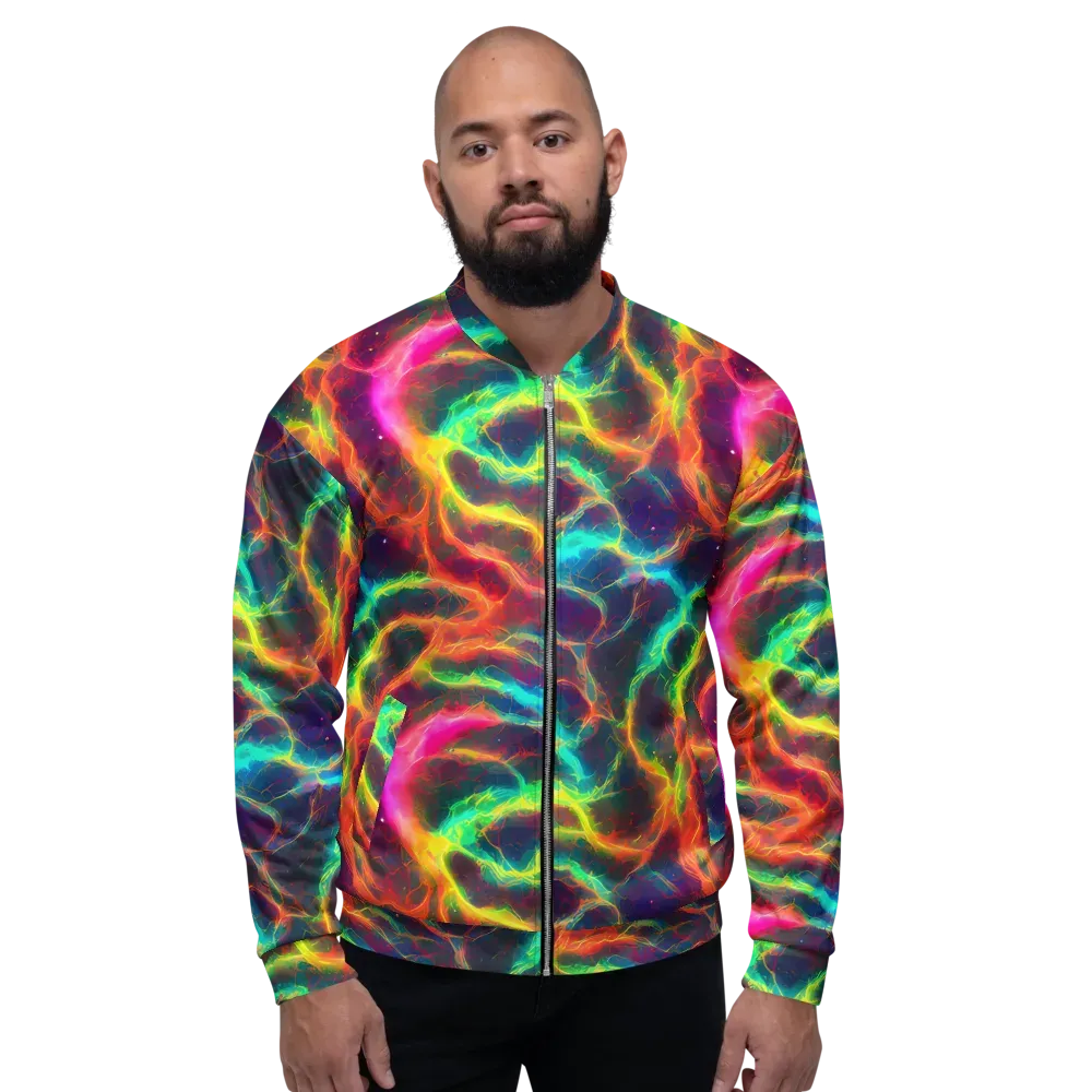 Hypercolor Tides on Bomber Jacket — Front