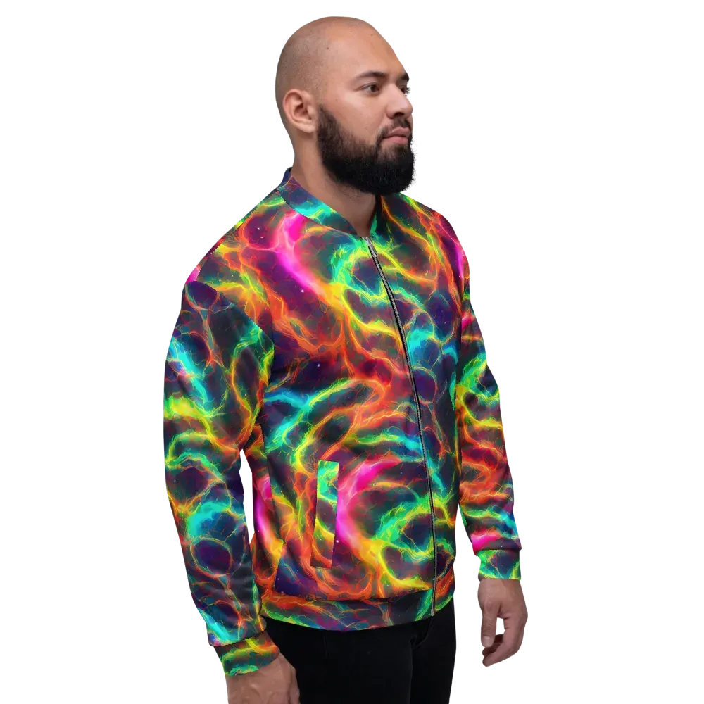 Hypercolor Tides on Bomber Jacket — Right