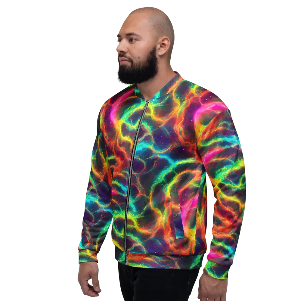 Hypercolor Tides on Bomber Jacket — Left