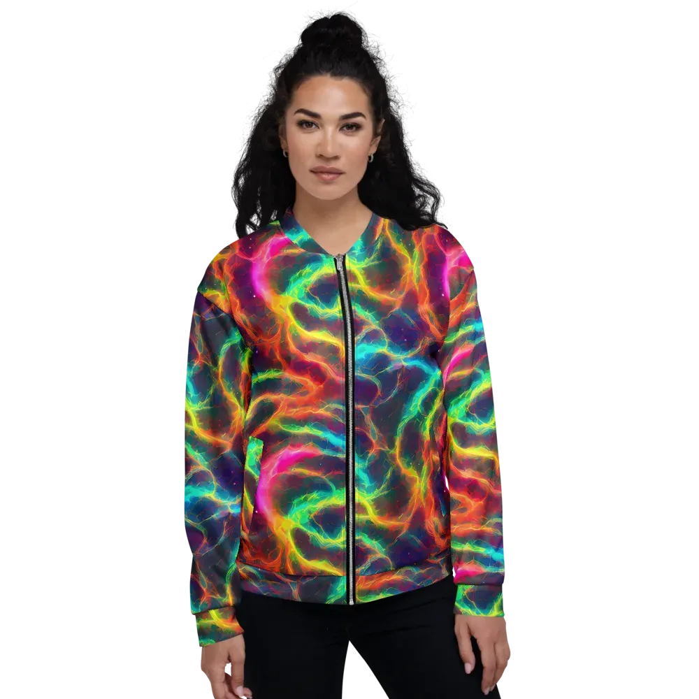 Hypercolor Tides on Bomber Jacket — Front