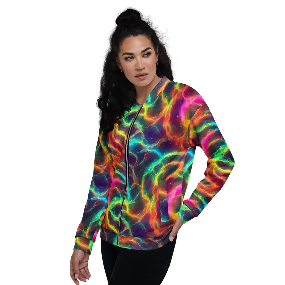 Hypercolor Tides on Bomber Jacket — Left