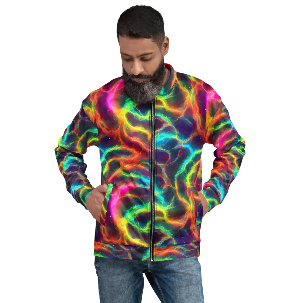 Hypercolor Tides on Bomber Jacket — Front