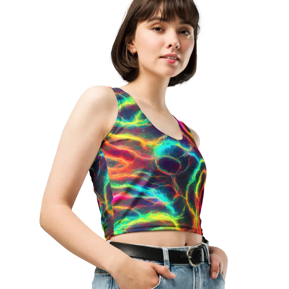 Hypercolor Tides on Crop Top — Right Front