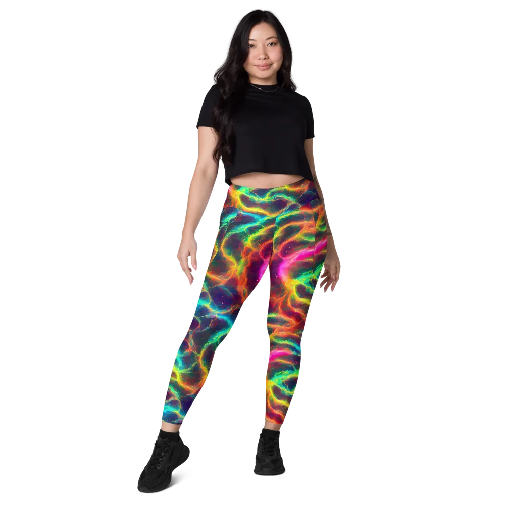 Hypercolor Tides on Leggings with Pockets — Front