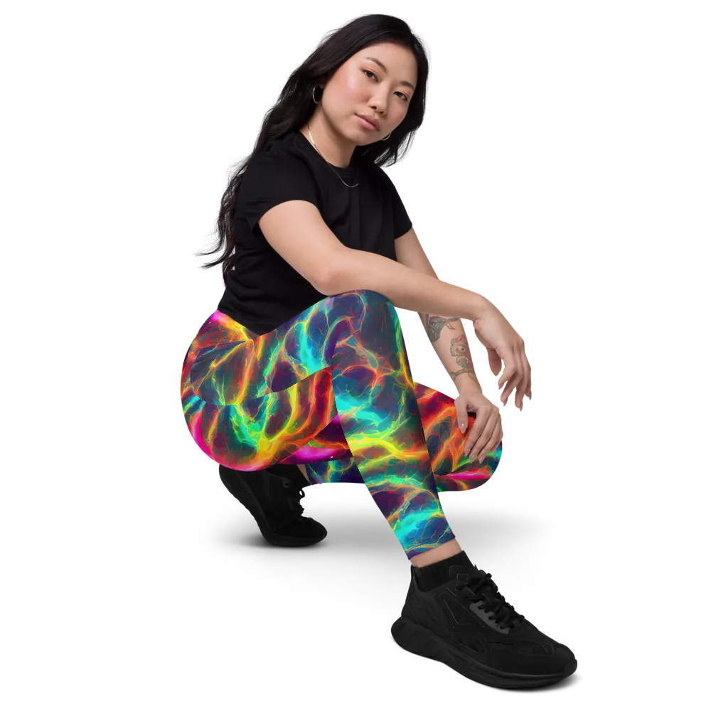 Hypercolor Tides on Leggings with Pockets — Right Front