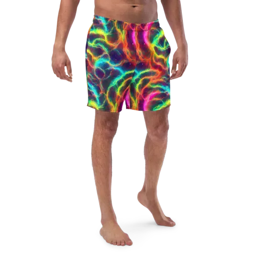 Hypercolor Tides on a Swim Trunks