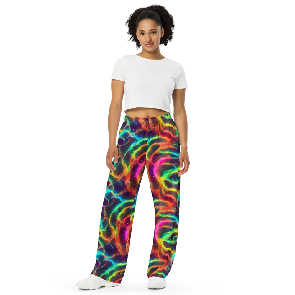 Hypercolor Tides on Wide-Leg Pants — Front
