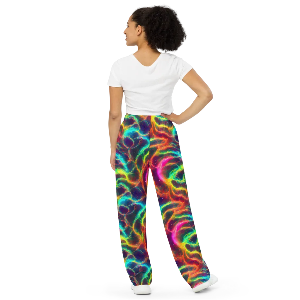 Hypercolor Tides on Wide-Leg Pants — Back