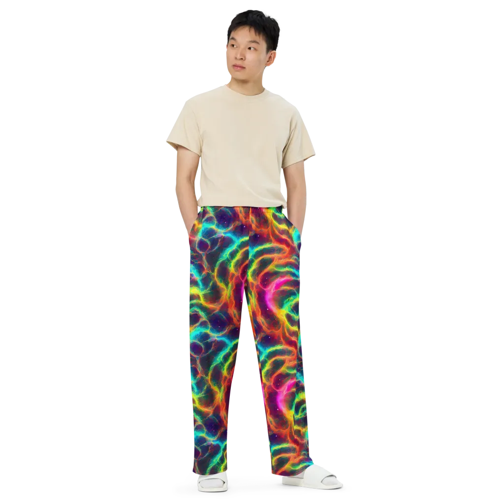 Hypercolor Tides on Wide-Leg Pants — Front