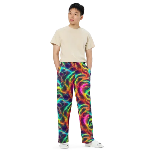 Hypercolor Tides on a Wide-Leg Pants