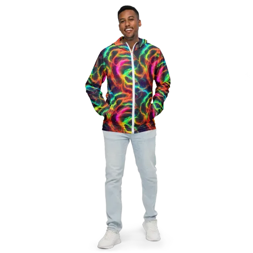Hypercolor Tides on a Men's Windbreaker
