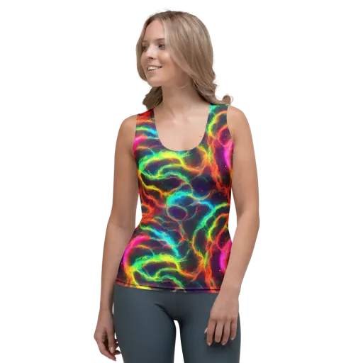 Hypercolor Tides on a Women's Tank Top